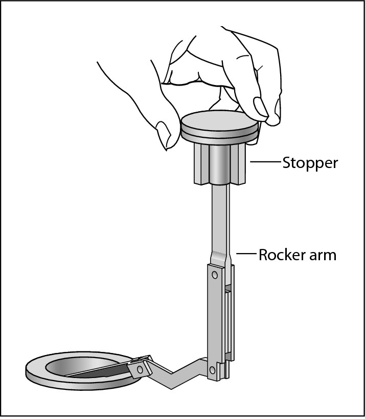 Figure 5-1: Remove the pop-up assembly (or drain strainer) and any hair or soap scum from the drain.